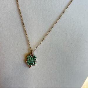 NWOT J.Crew Factory Green Clover Pendent Necklace